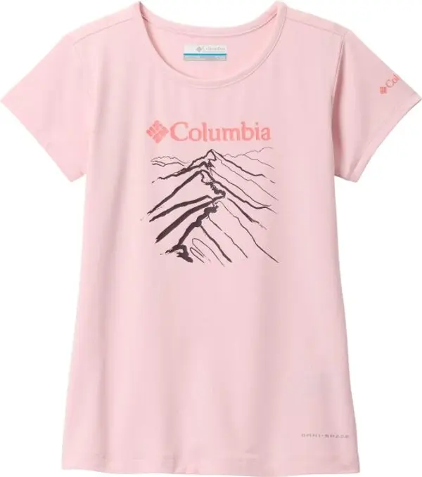 Columbia Columbia TECH TRAIL SHORT SLEEVE GRAPHIC SHIRT Тениска за момичета, розово, размер