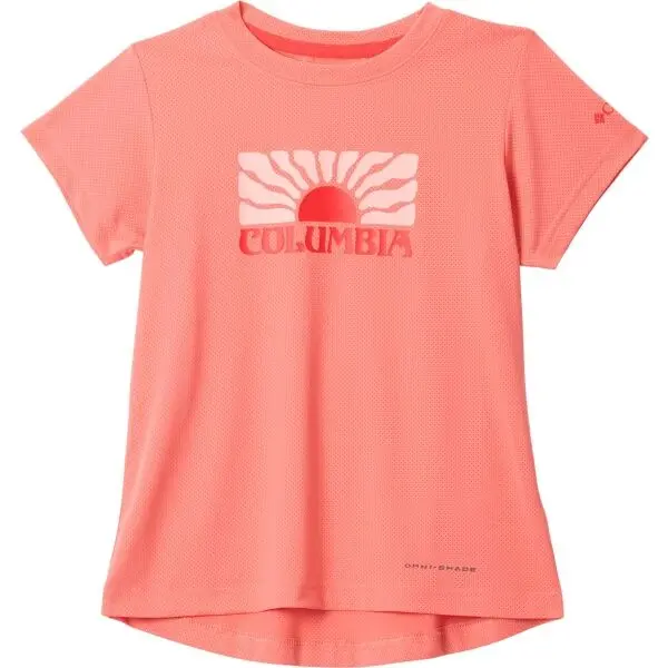 Columbia Columbia TECH TRAIL UTILITY SHORT SLEEVE GRAPHIC CREW Детска функционална тениска, цвят сьомга, размер