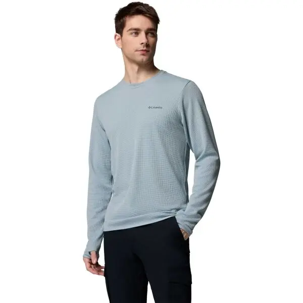 Columbia Columbia TECH TRAIL UTILITY WARM LS CREW Функционална мъжка тениска, светлосиньо, размер