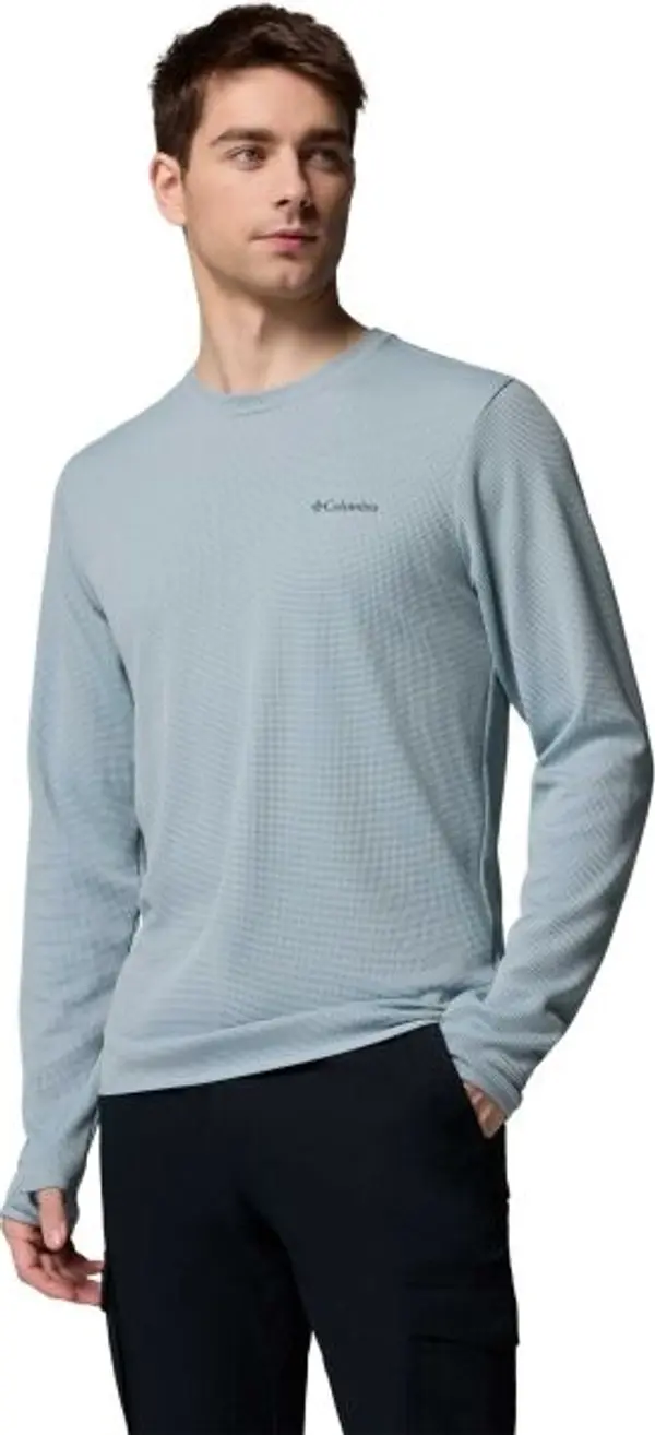 Columbia Columbia TECH TRAIL UTILITY WARM LS CREW Функционална мъжка тениска, светлосиньо, размер