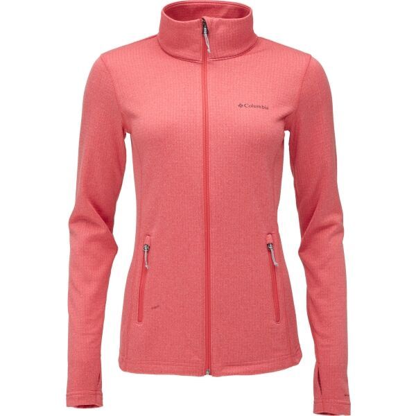 Columbia Columbia W PARK VIEW GRID FLEECE FULL ZIP Дамски суитшърт, цвят сьомга, размер
