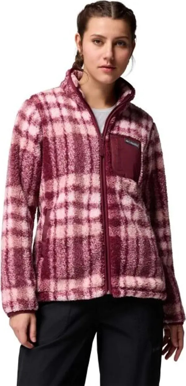Columbia Columbia WEST BEND™ PRINT FULL ZIP II Дамско горнище от полар, винен, размер