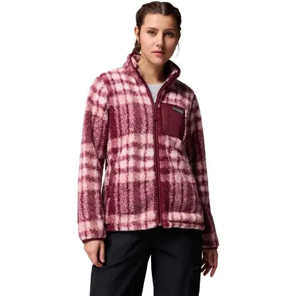 Columbia Columbia WEST BEND™ PRINT FULL ZIP II Дамско горнище от полар, винен, размер