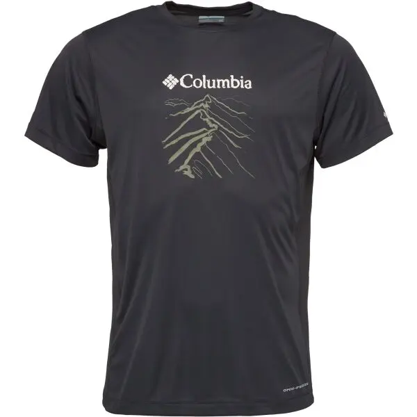 Columbia Columbia ZERO RULES LIGHT SS GRAPHIC CREW Мъжка тениска, черно, размер