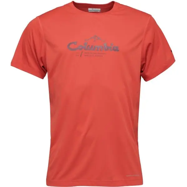 Columbia Columbia ZERO RULES LIGHT SS GRAPHIC CREW Мъжка тениска, червено, размер