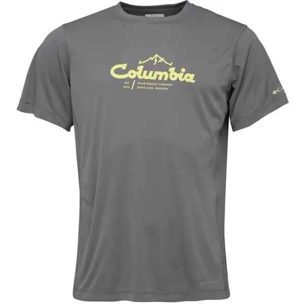 Columbia Columbia ZERO RULES LIGHT SS GRAPHIC CREW Мъжка тениска, сиво, размер