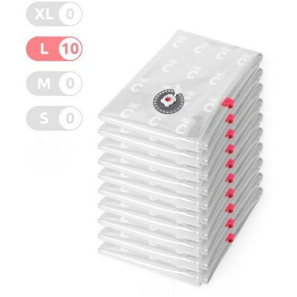 COMPACTOR COMPACTOR BAG ASPISPACE 10PCS L Вакуумни пликове, прозрачно, размер