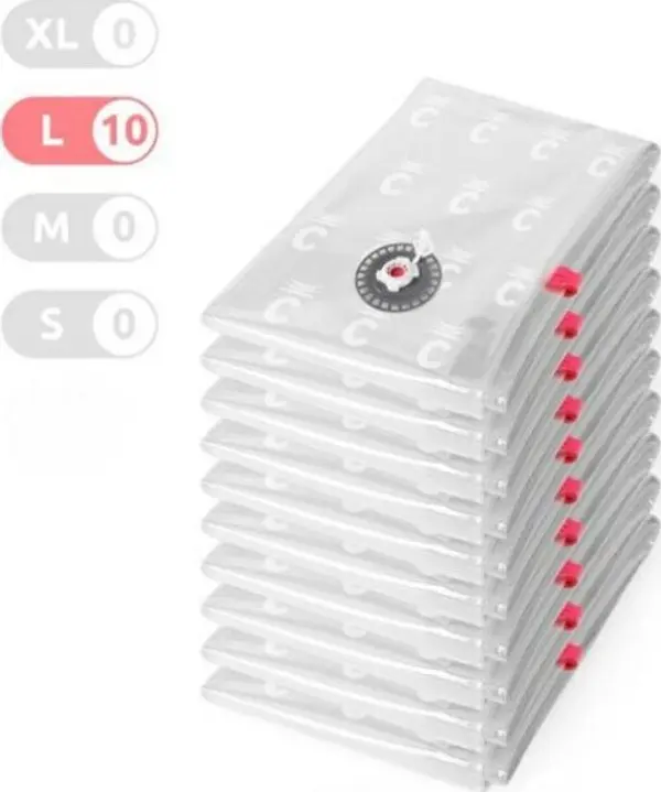 COMPACTOR COMPACTOR BAG ASPISPACE 10PCS L Вакуумни пликове, прозрачно, размер