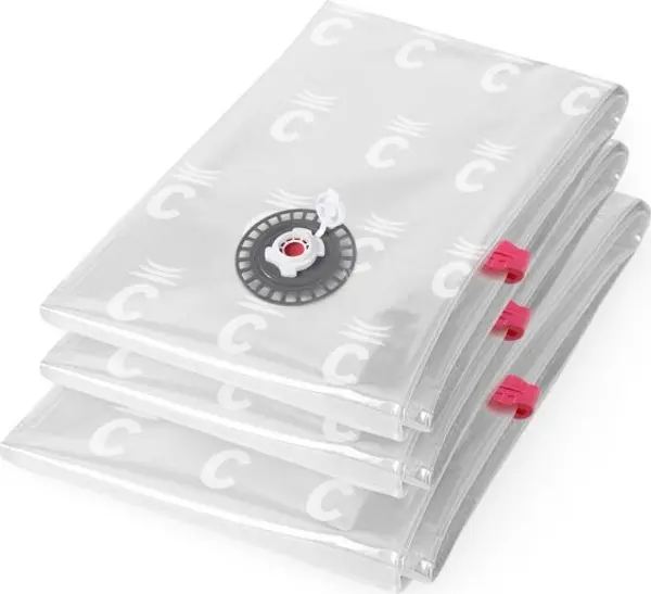 COMPACTOR COMPACTOR BAG ASPISPACE 3PCS Вакуумен чувал за съхранение на текстил и пера, прозрачно, размер