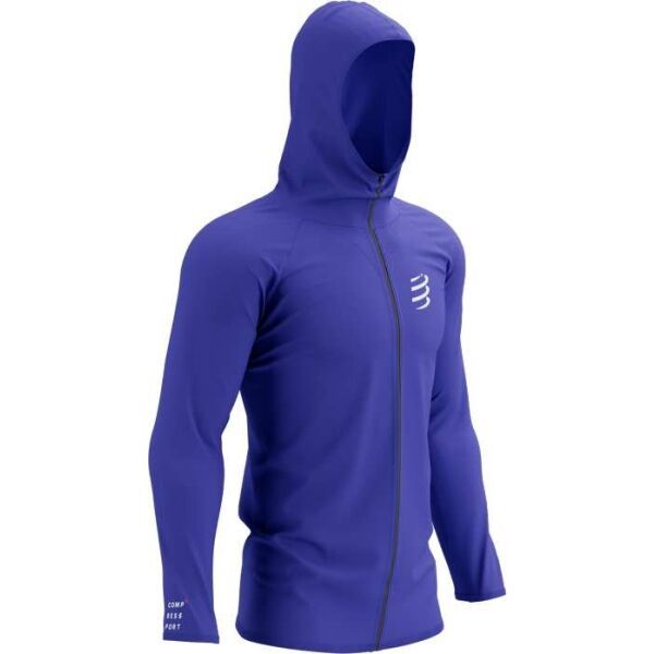 Compressport Compressport 3D THERMO SEAMLESS HOODIE ZIP Мъжко спортно горнище, синьо, размер