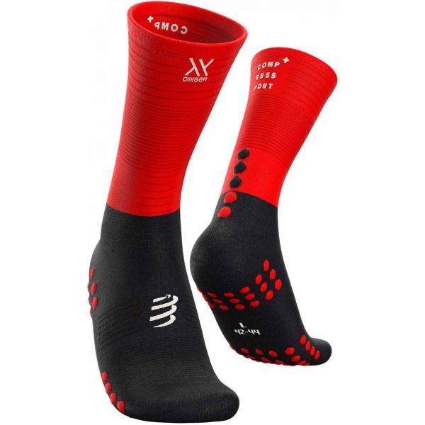 Compressport Compressport MID COMPRESSION SOCKS Дълги чорапи за бягане, червено, размер T2