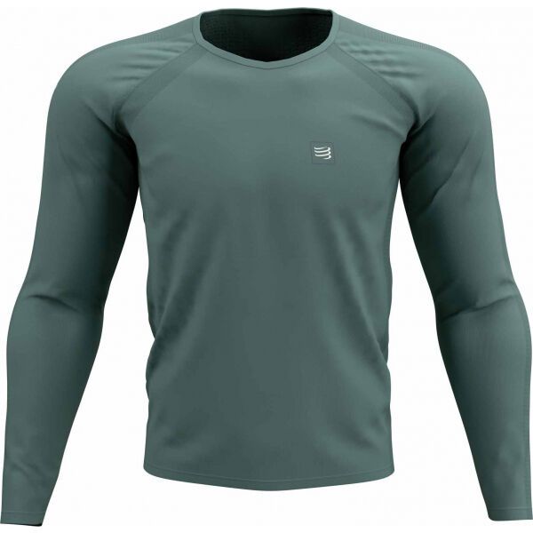 Compressport Compressport TRAINING TSHIRT LS Мъжка блуза за бягане, зелено, размер L