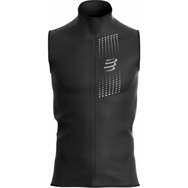 Compressport Compressport HURRICANE WINDPROOF VEST M Мъжки елек от флийс, черно, размер