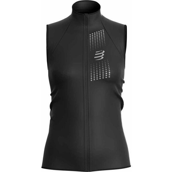 Compressport Compressport HURRICANE WINDPROOF VEST W Дамско елече за бягане, черно, размер
