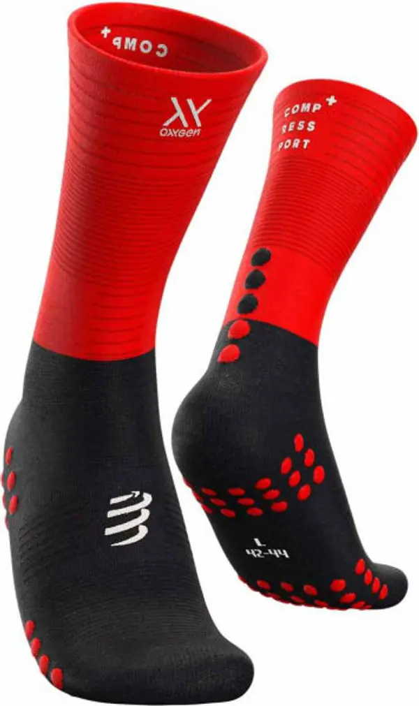 Compressport Compressport MID COMPRESSION SOCKS Дълги чорапи за бягане, червено, размер