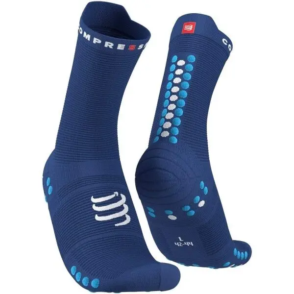 Compressport Compressport PRO RACING SOCK v4.0 RUN HIGH Чорапи за бягане, синьо, размер