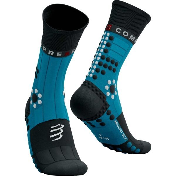 Compressport Compressport PRO RACING SOCKS WINTER TRAIL Зимни чорапи за бягане, синьо, размер