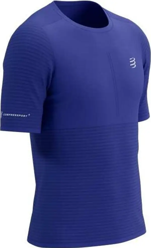 Compressport Compressport RACING SS TSHIRT M Мъжка тениска за бягане, синьо, размер