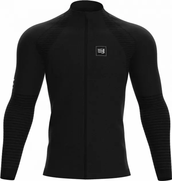 Compressport Compressport SEAMLESS ZIP SWEATSHIRT Мъжко спортно горнище, черно, размер