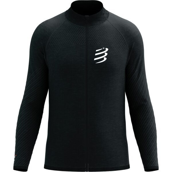 Compressport Compressport SEAMLESS ZIP SWEATSHIRT Мъжко спортно горнище, черно, размер
