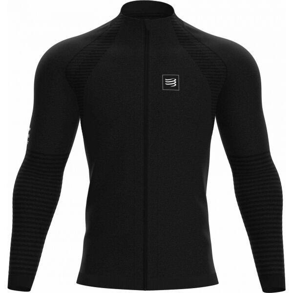 Compressport Compressport SEAMLESS ZIP SWEATSHIRT Мъжко спортно горнище, черно, размер