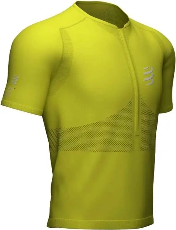 Compressport Compressport TRAIL HALF-ZIP FITTED SS TOP Мъжка фланелка за бягане, жълто, размер