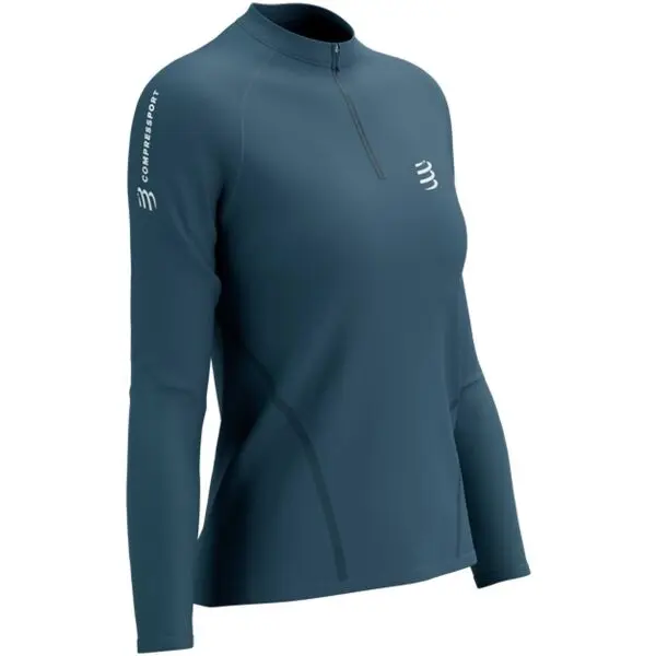 Compressport Compressport TRAIL HZ LS TSHIRT W Дамска блуза за бягане с дълъг ръкав, синьо, размер