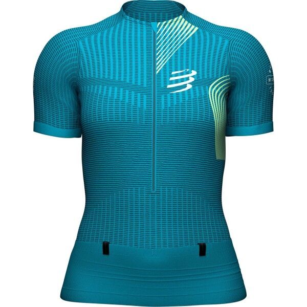 Compressport Compressport TRAIL POSTURAL SS TOP W Дамска фланелка за колоездене, тюркоазено, размер
