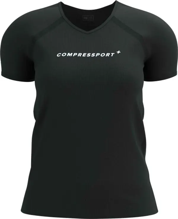 Compressport Compressport TRAINING SS LOGO TSHIRT W Дамска термо тениска, черно, размер