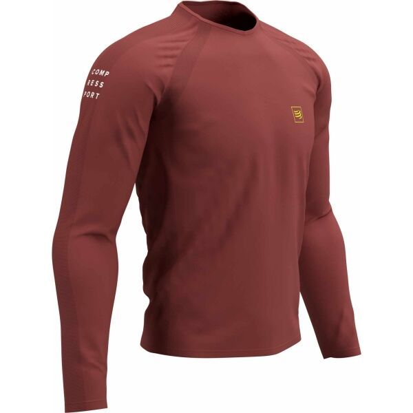 Compressport Compressport TRAINING TSHIRT LS Мъжка блуза за бягане, червено, размер