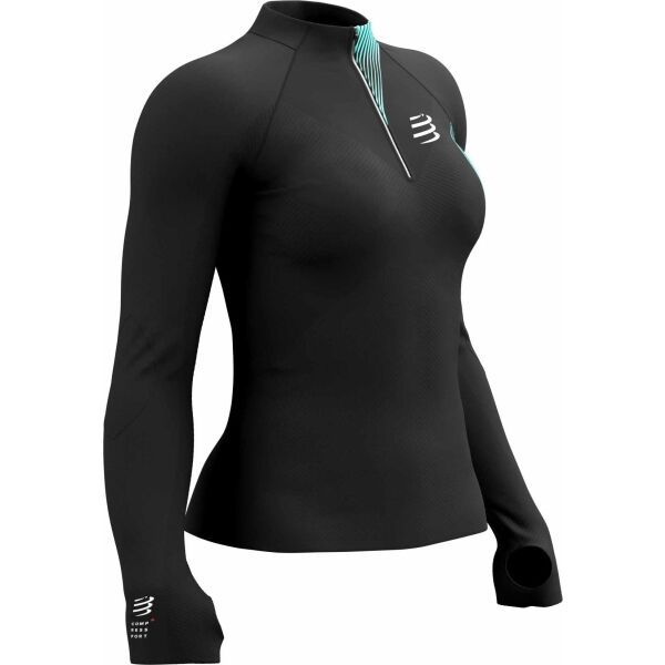 Compressport Compressport WINTER TRAIL POSTURAL LS TOP W Дамска блуза за бягане, черно, размер