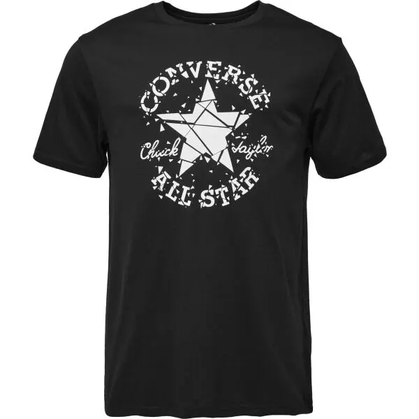 Converse Converse BROKEN GLASS CONVERSE Мъжка тениска, черно, размер