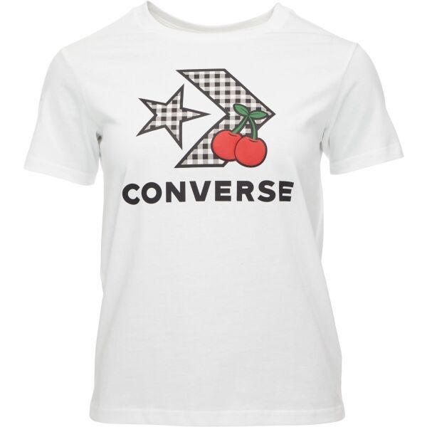 Converse Converse CHERRY STAR CHEVRON INFILL Дамска тениска, бяло, размер