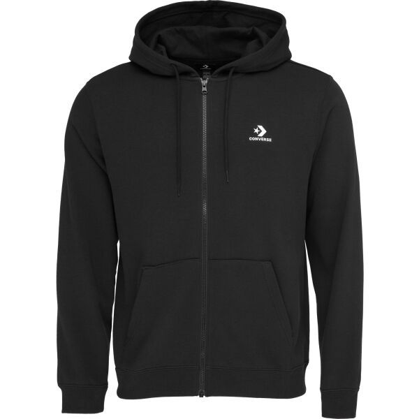 Converse Converse CLASSIC UNI FIT LEFT CHEST STAR CHEV EMB FULL ZIP HOODIE BB Мъжки суитшърт, черно, размер