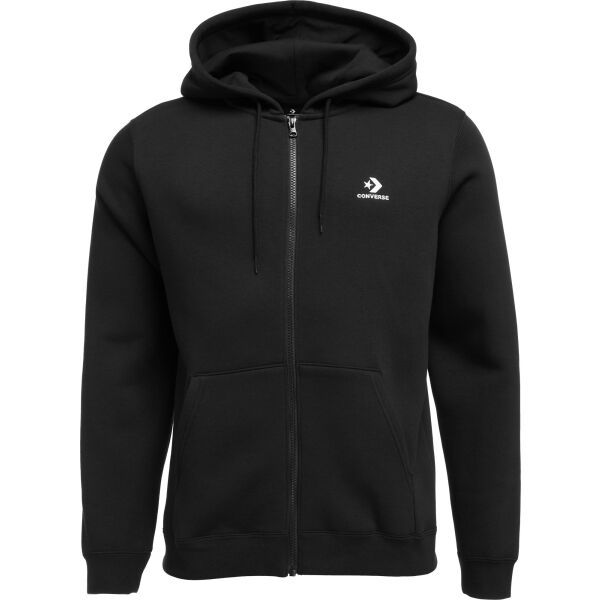 Converse Converse CLASSIC UNI FIT LEFT CHEST STAR CHEV EMB FULL ZIP HOODIE BB Мъжки суитшърт, черно, размер S