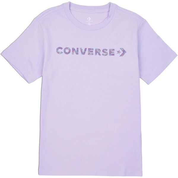 Converse Converse WORDMARK SS TEE Дамска тениска, лилаво, размер XS