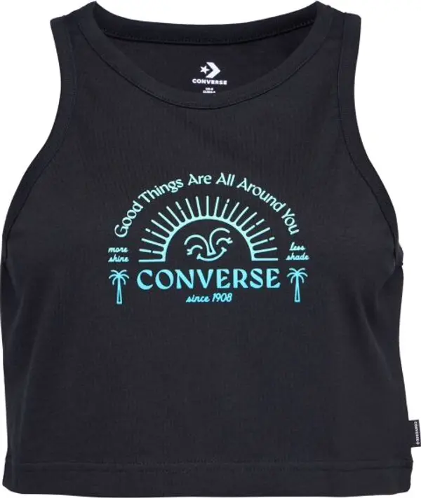 Converse Converse GOOD VIBES Дамски топ, черно, размер