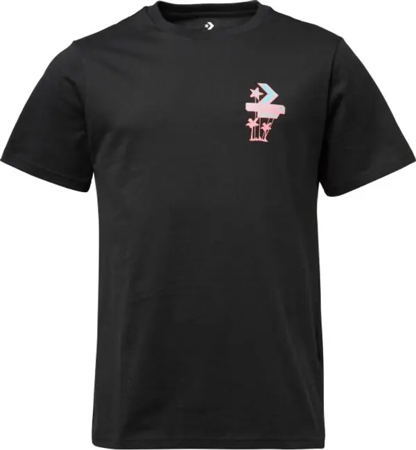 Converse Converse MOTEL Мъжка тениска, черно, размер