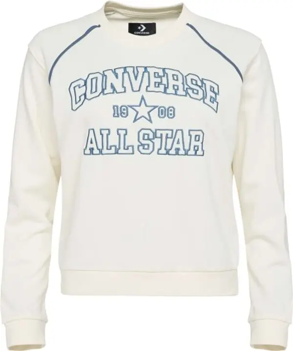 Converse Converse RETRO CHUCK CREW Дамски суитшърт, бежово, размер