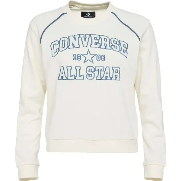 Converse Converse RETRO CHUCK CREW Дамски суитшърт, бежово, размер