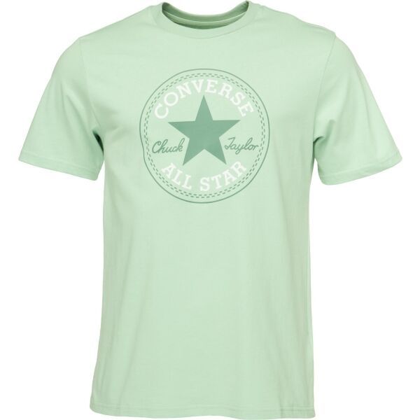 Converse Converse STANDARD FIT CENTER FRONT CHUCK PATCH CORE TEE Унисекс тениска, светло-зелено, размер