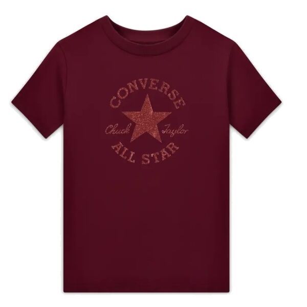 Converse Converse STANDARD FIT CENTER FRONT CHUCK PATCH CORE TEE Унисекс тениска, винен, размер