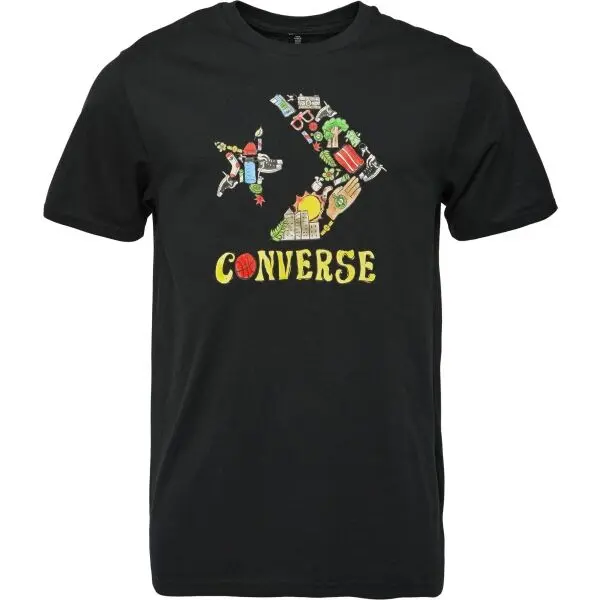 Converse Converse STANDARD FIT CENTER FRONT LARGE LOGO STAR CHEV  SS TEE Мъжка тениска, черно, размер