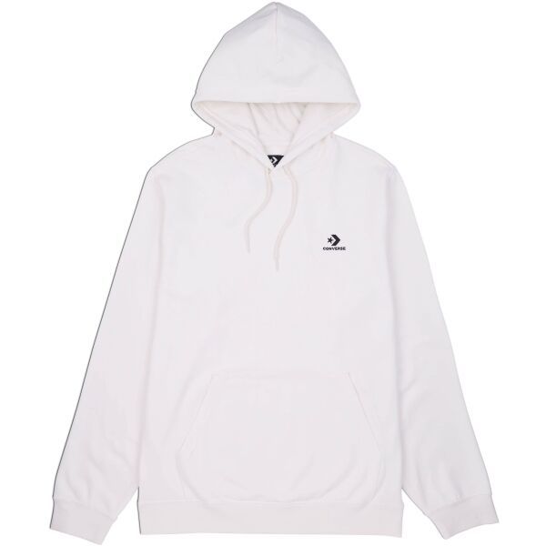 Converse Converse STANDARD UNI FIT LEFT CHEST STAR CHEV EMB HOODIE FT Дамски суитшърт, бяло, размер
