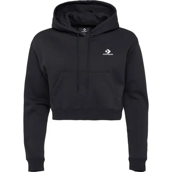 Converse Converse STAR CHEVRON HOODIE Дамски суитшърт, черно, размер