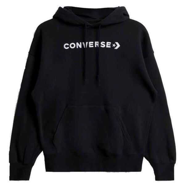 Converse Converse WORDMARK FLEECE HOODIE EMB Дамски суитшърт, черно, размер