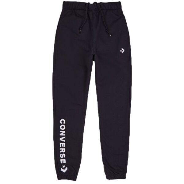 Converse Converse WORDMARK FRENCH TERRY PANT Дамски спортен панталон, черно, размер