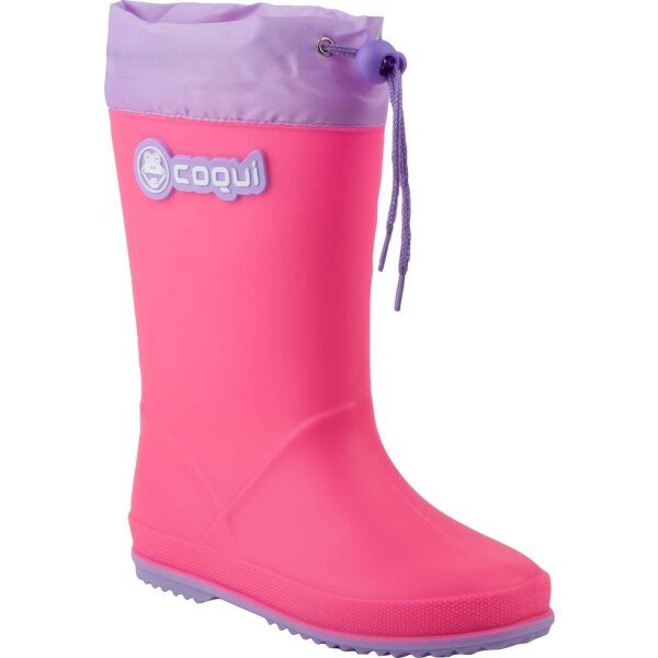 Coqui Coqui RAINY COLLAR Детски гумени ботуши, розово, размер 32