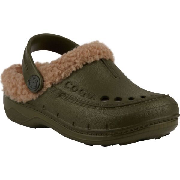 Coqui Coqui HUSKY KIDS Детски чехли с подплата, khaki, размер