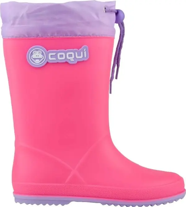 Coqui Coqui RAINY COLLAR Детски гумени ботуши, розово, размер